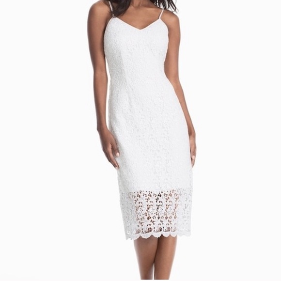 white lace slip dress